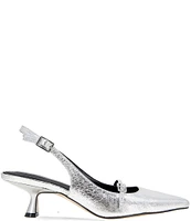 BCBGeneration Kami Metallic Kitten Heel Slingback Pumps