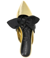 BCBGeneration Kandy Metallic Bow Wrap Flat Mules