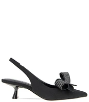 BCBGeneration Kasti-2 Fabric Kitten Heel Rhinestone Bow Pumps