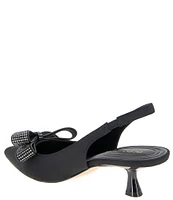 BCBGeneration Kasti-2 Fabric Kitten Heel Rhinestone Bow Pumps