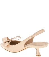 BCBGeneration Kasti Patent Slingback Kitten Heel Bow Pumps