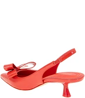 BCBGeneration Kasti Patent Slingback Kitten Heel Bow Pumps