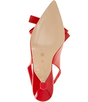 BCBGeneration Kasti Patent Slingback Kitten Heel Bow Pumps