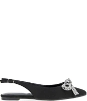 BCBGeneration Katly Neoprene Rhinestone Bow Slingback Flats