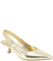 BCBGeneration Kayla Metallic Kitten Heel Slingback Pumps