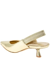 BCBGeneration Kayla Metallic Kitten Heel Slingback Pumps