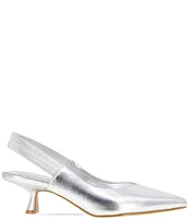 BCBGeneration Kayla Metallic Kitten Heel Slingback Pumps