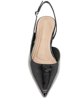 BCBGeneration Kittie-2 Patent Kitten Heel Slingback Pumps