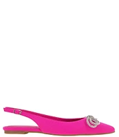 BCBGeneration Kristin Neoprene Crystal Bow Sling Flats