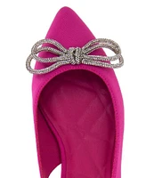 BCBGeneration Kristin Neoprene Crystal Bow Sling Flats