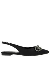 BCBGeneration Kristin Neoprene Crystal Bow Sling Flats