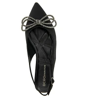 BCBGeneration Kristin Neoprene Crystal Bow Sling Flats