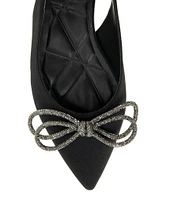 BCBGeneration Kristin Neoprene Crystal Bow Sling Flats