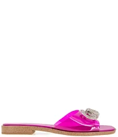 BCBGeneration Laffi Vinyl Rhinestone Bow Slides