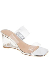 BCBGeneration Lorie Clear Wedge Dress Slides