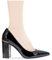 BCBGeneration Midana Patent Block Heel Pumps