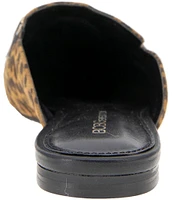 BCBGeneration Pendall Leopard Print Fabric Bit Buckle Mules