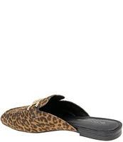 BCBGeneration Pendall Leopard Print Fabric Bit Buckle Mules