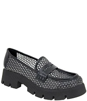 BCBGeneration Rama Mesh Lugged Platform Penny Loafers