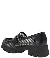 BCBGeneration Rama Mesh Lugged Platform Penny Loafers