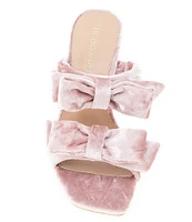 BCBGeneration Ramira Crushed Velvet Bow Slides