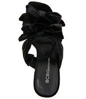 BCBGeneration Ramira Crushed Velvet Bow Slides