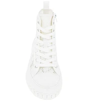 BCBGeneration Renda Floral Lace Platform High Top Sneakers