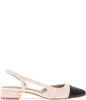 BCBGeneration Tillie Boucle Cap Toe Slingback Flats