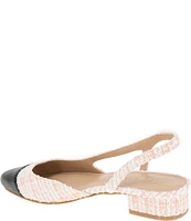 BCBGeneration Tillie Boucle Cap Toe Slingback Flats