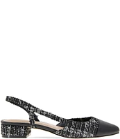 BCBGeneration Tillie Boucle Cap Toe Slingback Flats