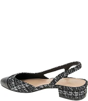 BCBGeneration Tillie Boucle Cap Toe Slingback Flats