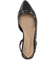 BCBGeneration Tillie Boucle Cap Toe Slingback Flats