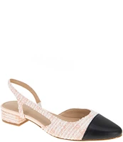 BCBGeneration Tillie Boucle Cap Toe Slingback Flats