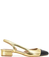 BCBGeneration Tillie Metallic Cap Toe Slingback Flats