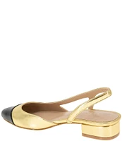 BCBGeneration Tillie Metallic Cap Toe Slingback Flats