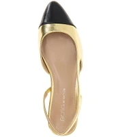 BCBGeneration Tillie Metallic Cap Toe Slingback Flats