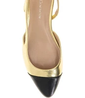 BCBGeneration Tillie Metallic Cap Toe Slingback Flats