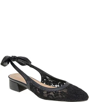 BCBGeneration Torna Floral Lace Slingback Bow Back Pumps