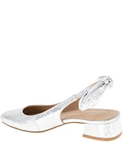 BCBGeneration Torna Metallic Slingback Bow Back Pumps