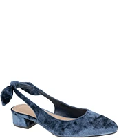 BCBGeneration Torna Velvet Slingback Bow Back Pumps