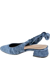 BCBGeneration Torna Velvet Slingback Bow Back Pumps