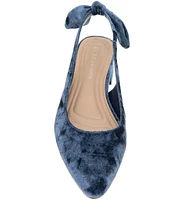 BCBGeneration Torna Velvet Slingback Bow Back Pumps