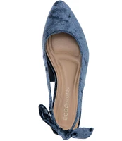 BCBGeneration Torna Velvet Slingback Bow Back Pumps