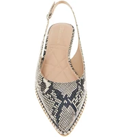 BCBGeneration Valerie Snake Print Slingback Flats