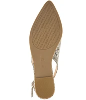 BCBGeneration Valerie Snake Print Slingback Flats