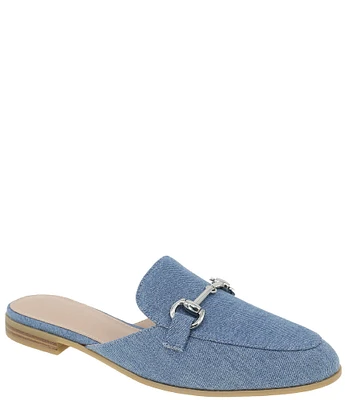 BCBGeneration Zorie Denim Bit Buckle Mules