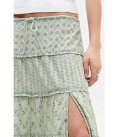 BDG Urban Outfitters Broderie Tiered Eyelet Maxi Skirt