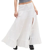 BDG Urban Outfitters Broderie Tiered Eyelet Maxi Skirt