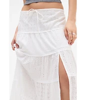 BDG Urban Outfitters Broderie Tiered Eyelet Maxi Skirt