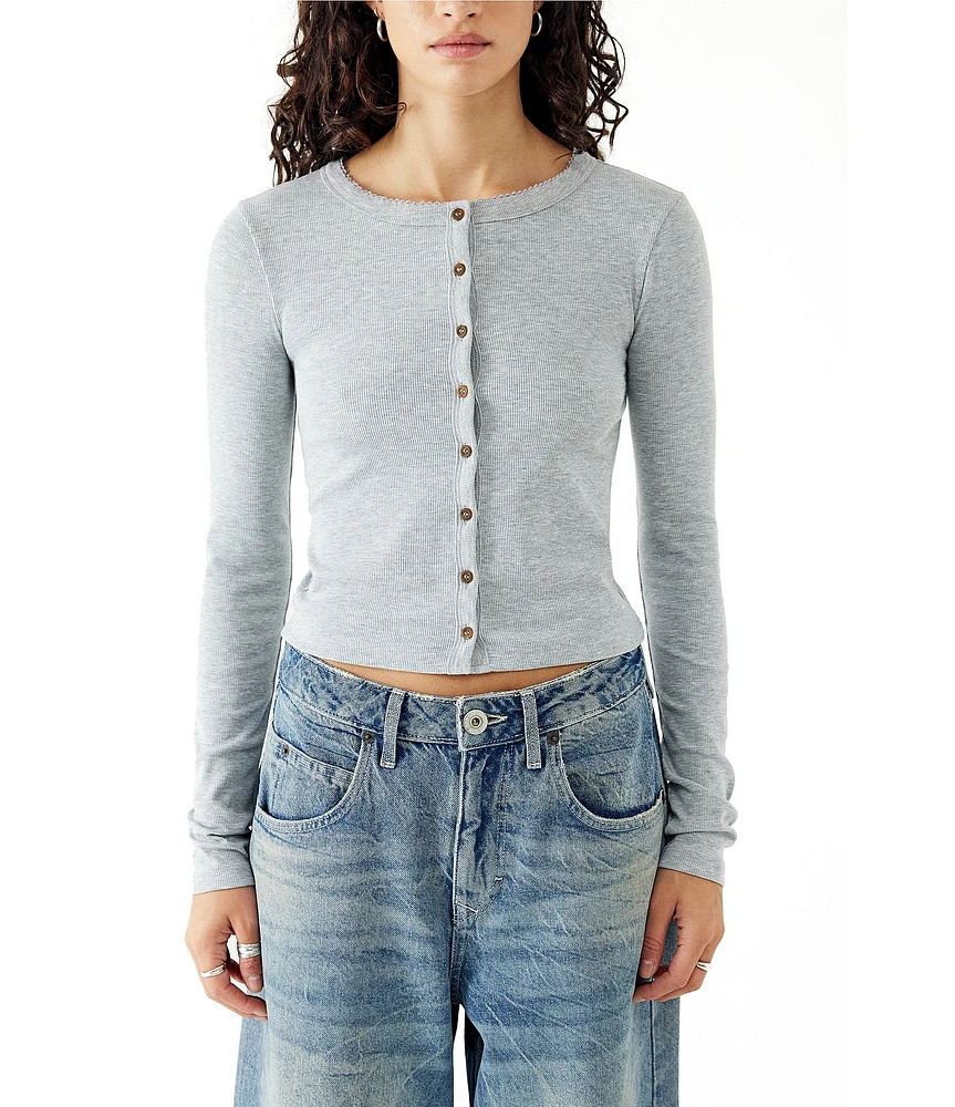 BDG Urban Outfitters Button-Up Crew Neck Cardigan